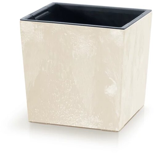 Prosperplast Saksija Urbi Square Low effect S300LE, Krem Slike