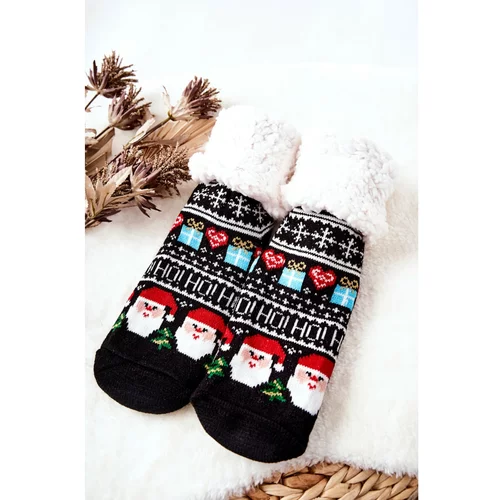 Kesi Christmas Long Socks Santos Black