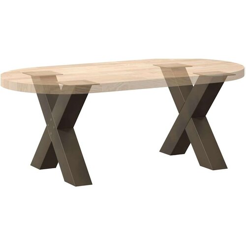  Noge za stolić X-oblika 2 kom prirodni čelik 50x(42-43)cm čelik Slike