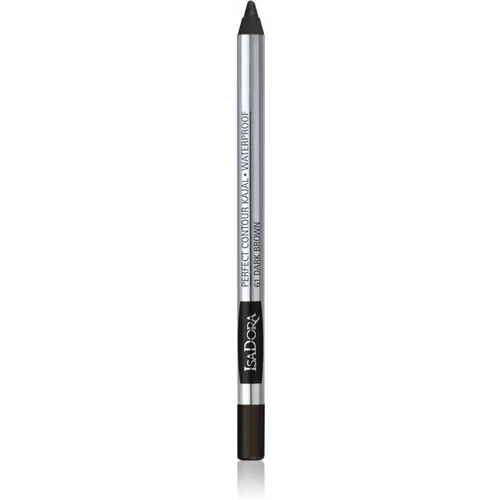 IsaDora Perfect Contour Kajal kajal svinčnik za oči vodoodporna odtenek 61 Dark Brown 1,2 g