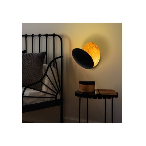 Opviq Črna/v bakreni barvi LED stenska svetilka ø 25 cm Yosma – Cene
