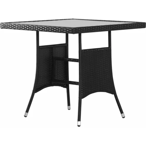  Vrtni stol crni 80 x 80 x 74 cm od poliratana