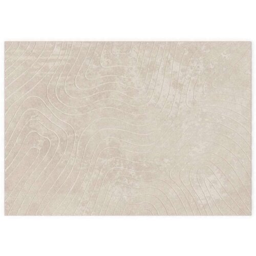  Tepisi za područja Pravokutni HUARTE Bež 340 x 240 cm Poliester - Bež 240 x 340 cm Uzorak vala Slike