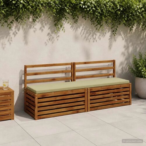  Jastučić za klupu SOEST 100% poliester Svijetlo zelena - Svijetlo zelena 180 x 40 x 5 cm Melange Cijene