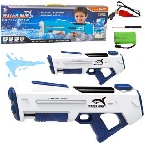 Lean Toys Električna avtomatska vodna puška bela 1000 ml 61 cm Cene