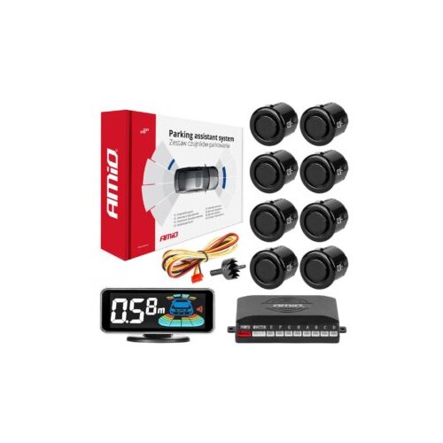Parking SENZORI CRNI PR+ZD SA 3D DISPLEJEM (8 SENZORA) AMIO Cijene