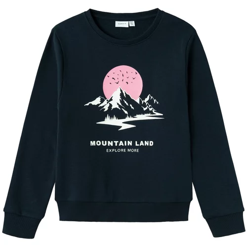 name it Sweater majica 'THIT' morsko plava / roza / bijela