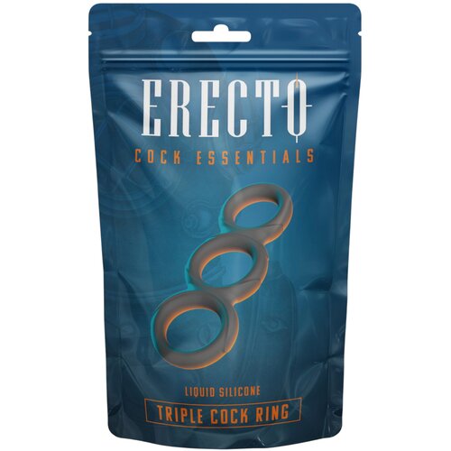 Erecto trostruki prsten za penis (crni) Slike