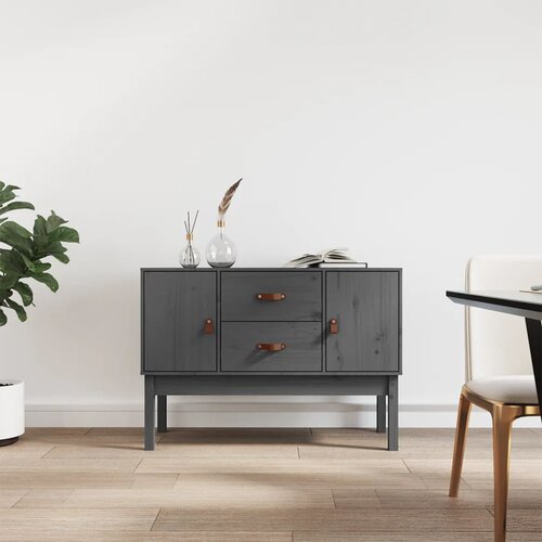 Komoda siva 110 x 40 x 78 cm od masivne borovine Cijene