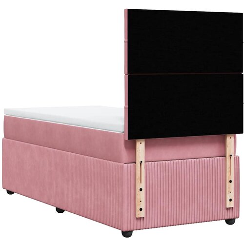 Box spring krevet s madracem ružičasti 90x190 cm bar&amp;scaron;unasti Slike