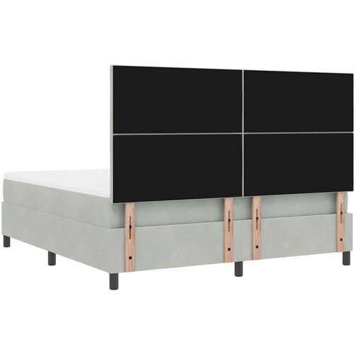  LED Box Spring Krevet Svijetlo siva 180 x 200 cm Bar&amp;scaron;un Slike