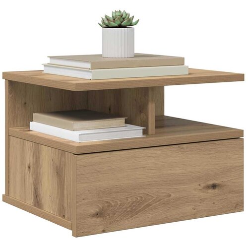  Lebdeća noćna ormarić 2 pcs Umjetnički hrast 40 x 31 x 28 cm Slike