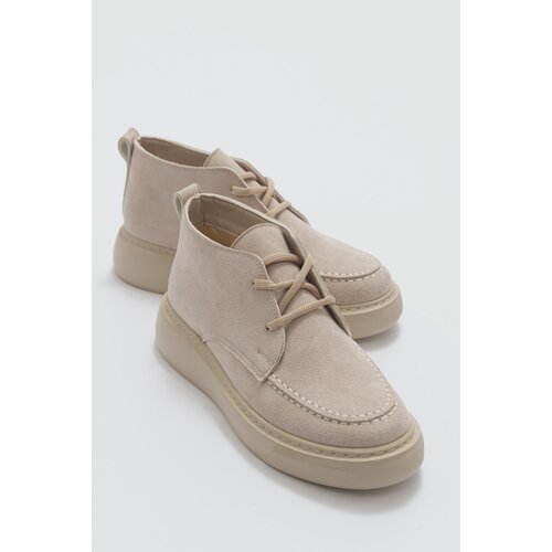LuviShoes Valve Women&amp;#039;s Beige Suede Boots Slike