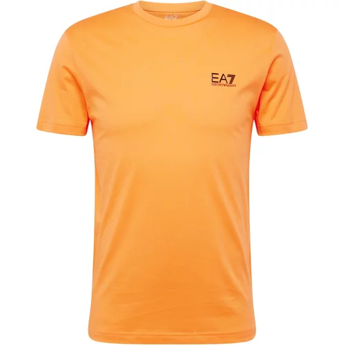 Ea7 Emporio Armani Funkcionalna majica oranžna / rdeča / črna