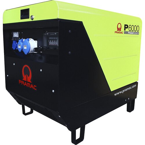 Pramac Agregat serije P, dizelski, 400/230V, P 6000 s - zmogljivost COP 3,33 kVA (230 V) / 5,67 kVA (400 V), 2,7 / 4,5 kW Cene