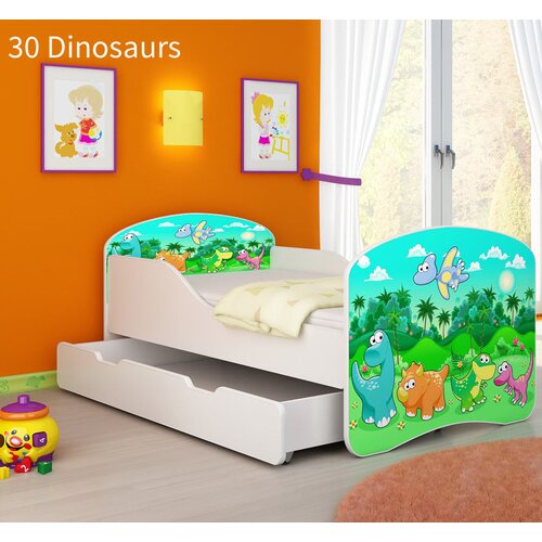  Otro&scaron;ka postelja ACMA z motivom + predal 140x70 cm 30 Dinosaurs Cene