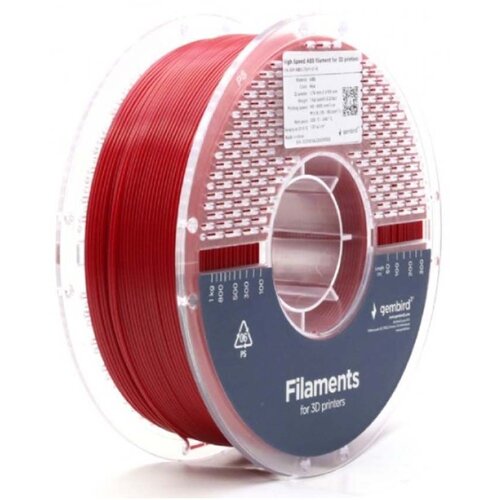 Gembird filament abs high speed 3DP-ABS1.75HY-01-R 1.75mm 1kg red Slike
