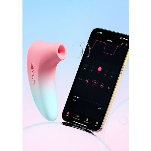 Lovense Tenera 2 - pametni vodoodporni stimulator klitorisa z zračnim valovanjem (modro-rožnata) Cene