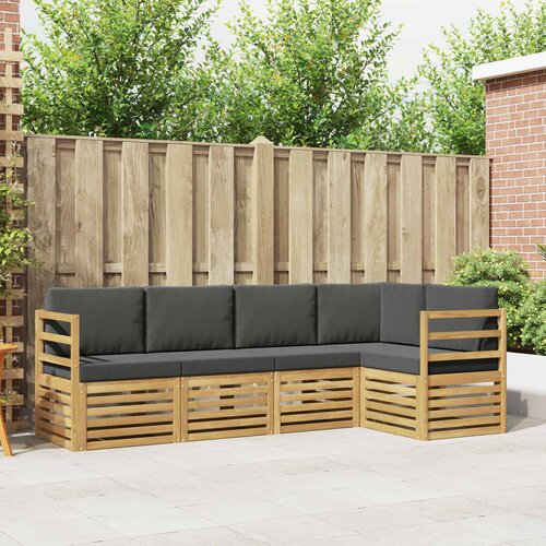  Set vanjskih sofa 5 pcs Bijela i antracit 245 x 126,5 x 73 cm Cene