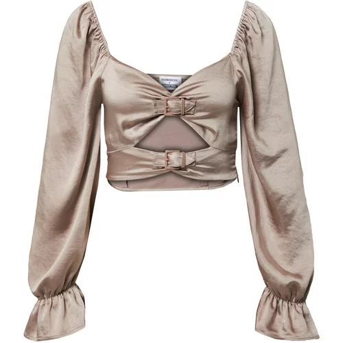 Hoermanseder x About You Bluza 'Charlie' taupe siva