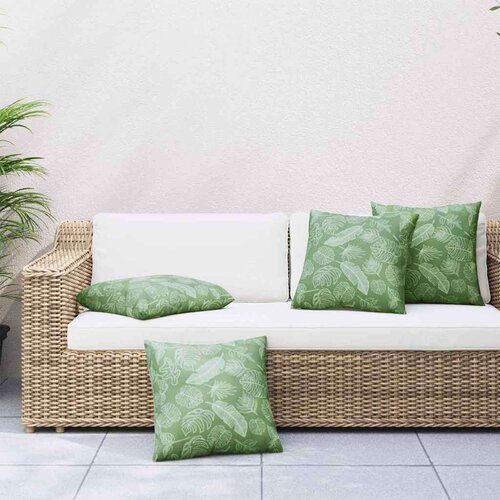  Razpr&scaron;evne blazine List 4 pcs Vzorec lista 50 x 50 cm Poliester, (5000202481) Cene