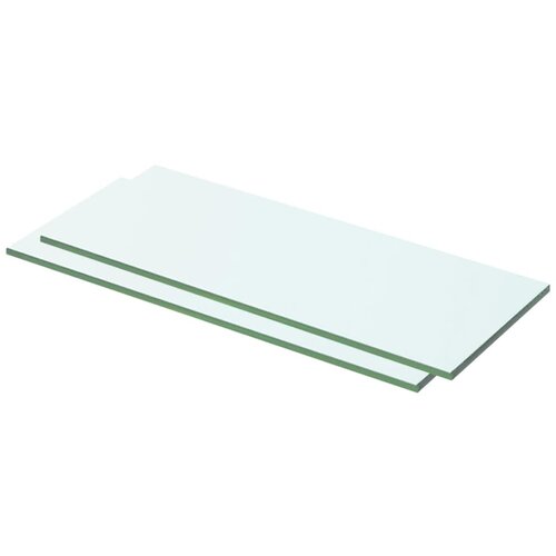 VidaXL Police 2 kosa steklo prosojno 50x15 cm Slike