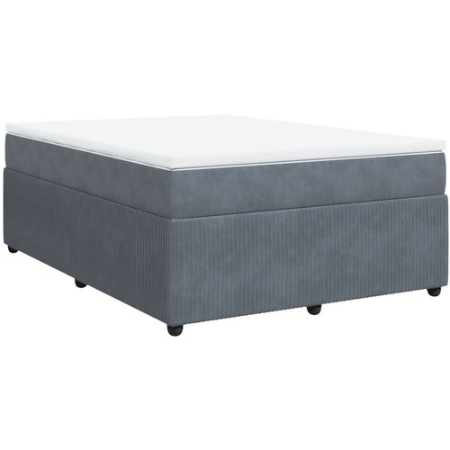 Maison Chic Box spring postelja - Vzmetna postelja z vzmetnico temno siva 160x200 cm žamet SL11758, (21900410) Slike
