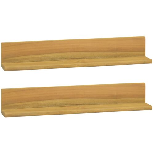 vidaXL Zidne police 2 kom 60 x 10 x 10 cm od masivne tikovine Cijene