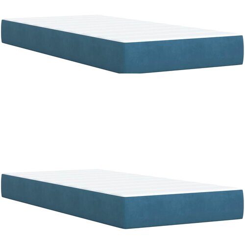  Boxspring krevet s madracem Tamno plava 200 x 200 cm Bar&amp;scaron;un Slike
