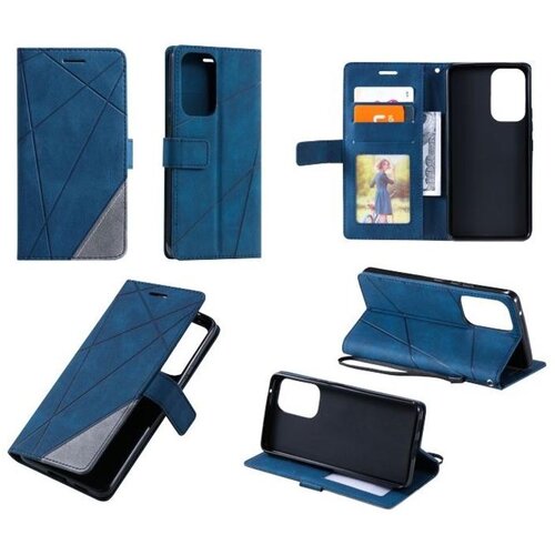 Chameleon Preklopna torbica (WLGO-Lines) za Samsung Galaxy A33 5G - modra Cene