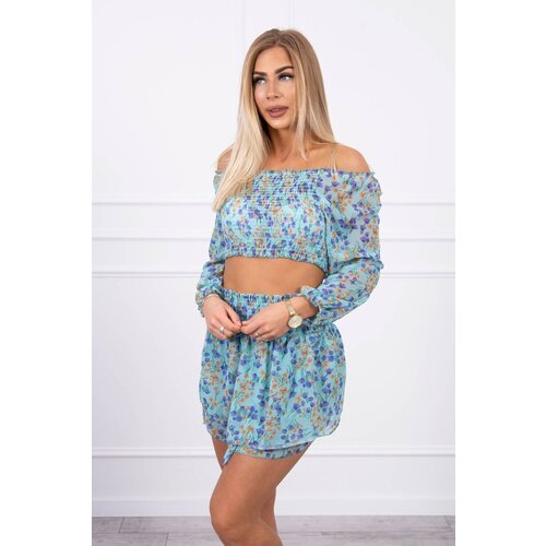 Kesi Set with mint flowers Cene