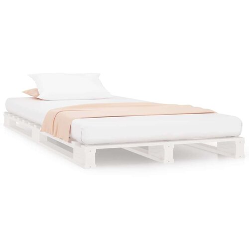 VidaXL okvir za krevet od borovine bijela 90x190 cm 3FT jednokrevetni Slike