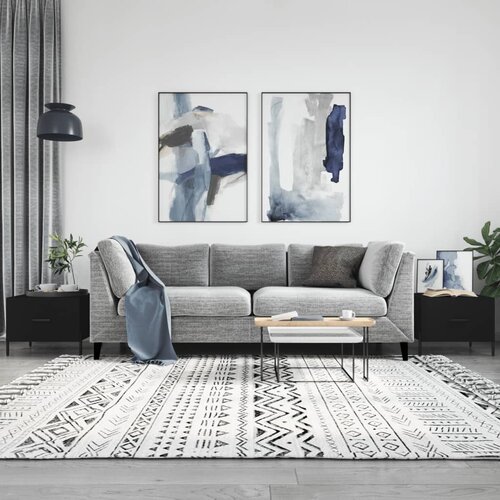 VidaXL Klubske mizice 2 kosa črne 50x50x40 cm inženirski les Slike