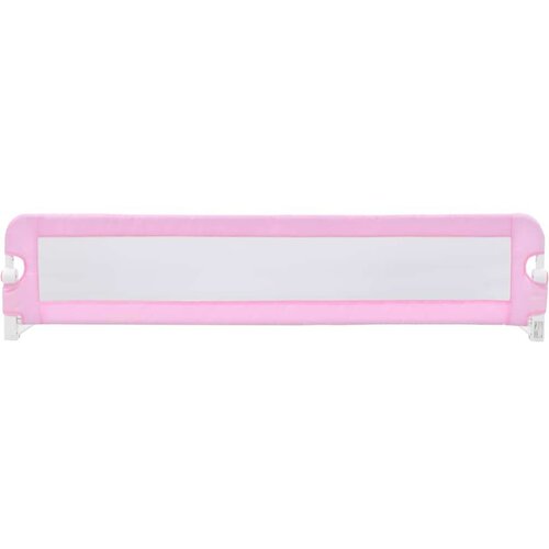 VidaXL sigurnosna ograda za dječji krevet ružičasta 180x42 cm poliester Slike
