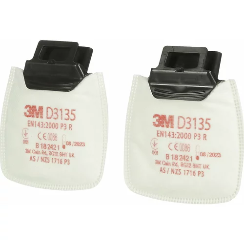 3m Filter za delce D3135 Secure Click™, stopnja zaščite P3 R, DE 10 parov, za polovično masko HF-800