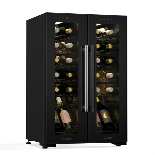 Klarstein Shiraz Weink&amp;uuml;hlschrank| 2 K&amp;uuml;hlzonen | Touch-Steuerung | LED-Beleuchtung | freistehend Slike