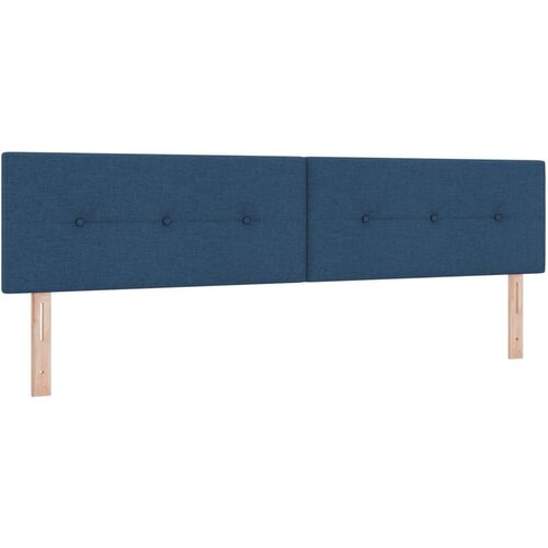  Krevet s kutijom s madracem plavi 200x200 cm tkanina Slike