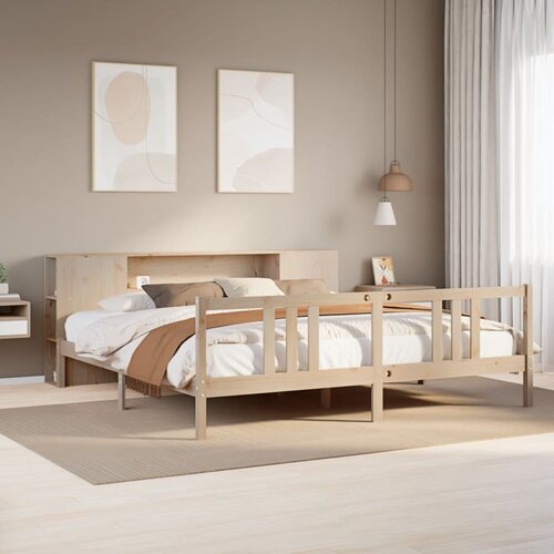 vidaXL Knjižna postelja brez vzmetnice 180x200 cm trdna borovina Cene