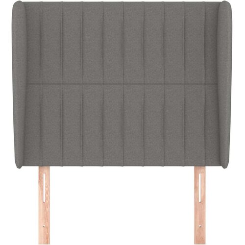  Uzglavlje s u&amp;scaron;ima tamnosivo 103x23x118/128 cm od tkanine Slike
