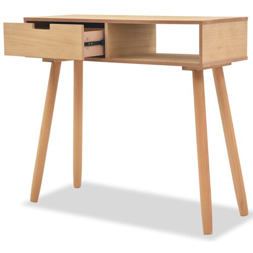 Maison Chic konzolna miza - miza ob steni iz masivne borovine 80x30x72 cm rjava, (21786554) Cene