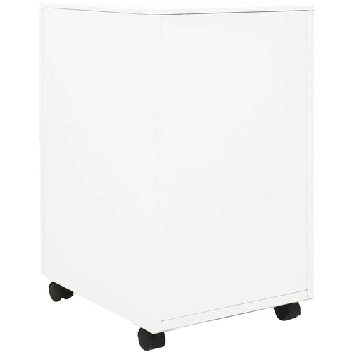 VidaXL Mobilni ormarić za spise bijeli 39 x 45 x 67 cm čelični Slike