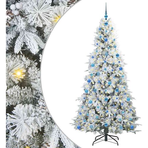 VidaXL Umjetno božićno drvce s nogom s stalakom Zelena 210 cm PE i PVC Slike