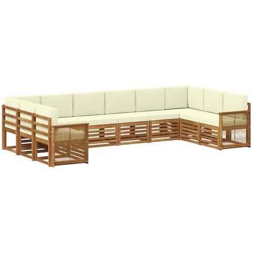 vidaXL Kotna sedežna garnitura z blazino 7 pcs Naravna in smetana, (5000283739) Cene