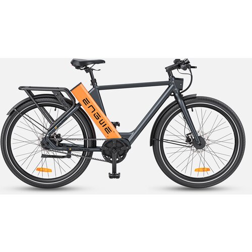 ENGWE električno kolo P275 pro 250 w bafang senzor navora s sredinskim motorjem s karbonskim jermenskim pogonom e-kolo za vožnjo na delo - črno in oranžno, (21337275) Cene