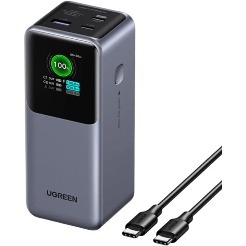 Ugreen Nexode power bank 20000mAh 130W (2x USB-C, 1x USB-A) sivi Cene