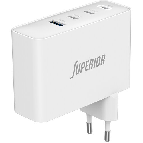  Kućište punjača Superior SU-10001ACCC 100W 5A GaN Fast PD + USB belo Cene