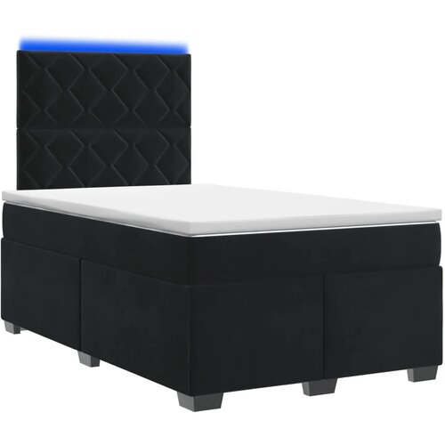  Boxspring krevet s madracem Crna 120 x 200 cm Bar&amp;scaron;un - Crna 120 x 200 cm Dizajn s rombovima Slike