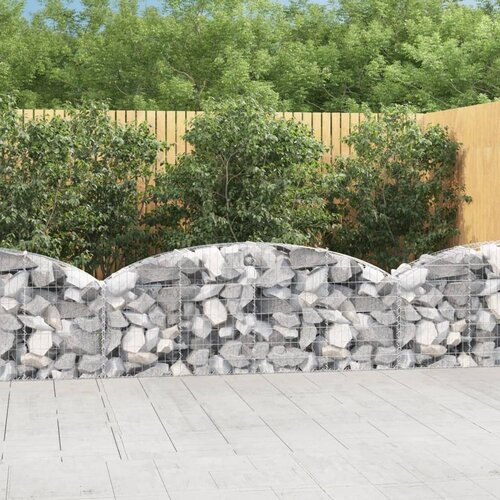  Gabionska ko&amp;scaron;ara s lukom 200 x 30 x 60/80 cm pocinčano željezo Slike