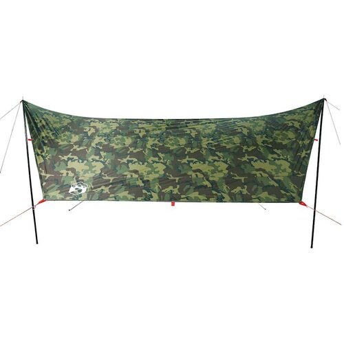 VidaXL Cerada za kampiranje maskirna 438x376x212 cm vodootporna Slike