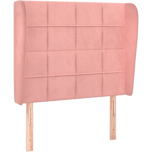 Maison Chic posteljno vzglavje - vzglavna omarica - nočna omarica z ušesi roza 103x23x118/128 cm žamet, (21713253) Cene